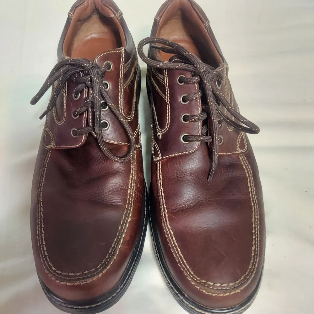 Johnston & Murphy XC4‎ Mahogany Leather Lace Up Oxford Shoes Men's 11.5 M